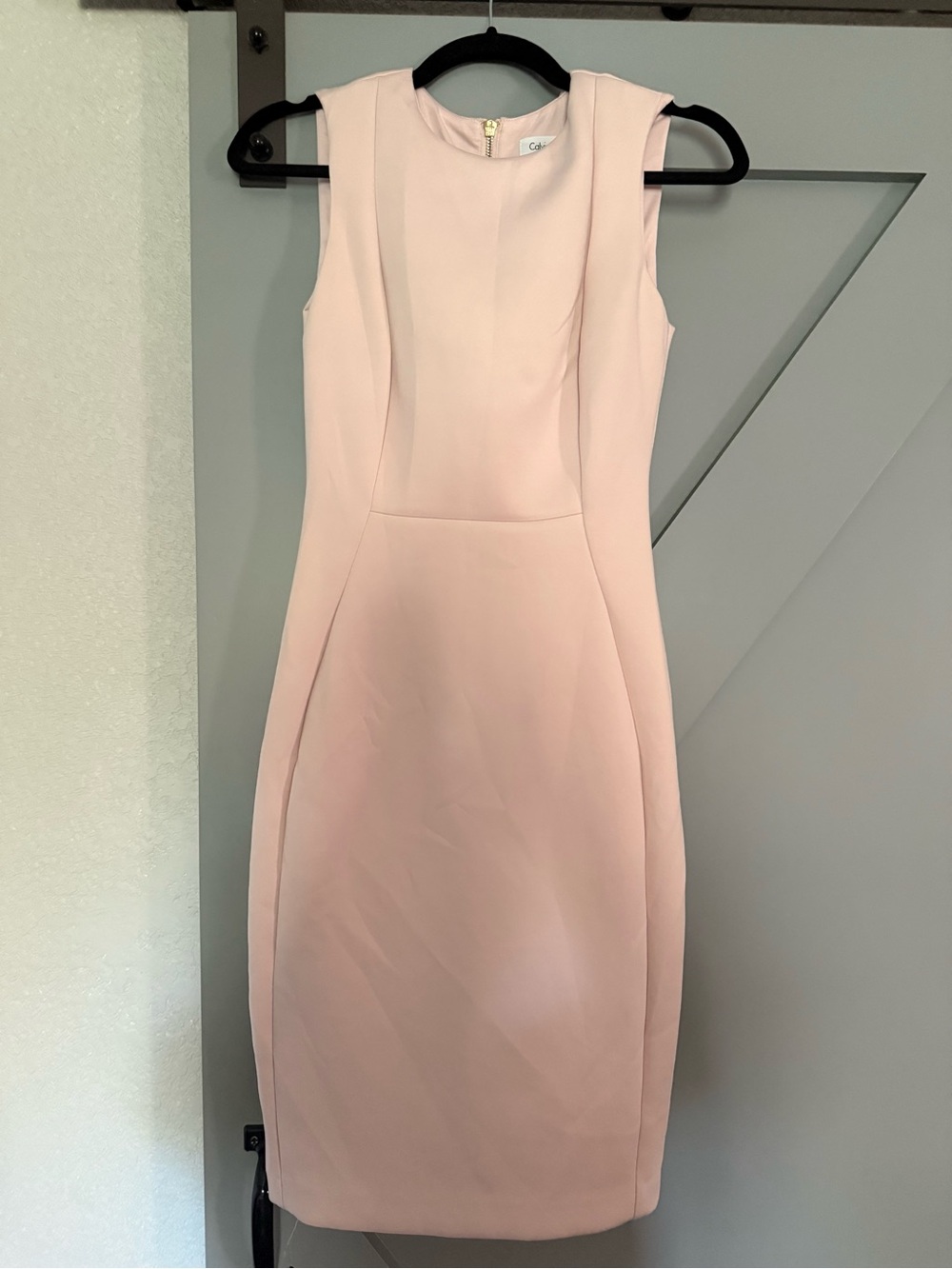 Calvin Klein Pale Pink Sleeveless Sheath Dress
